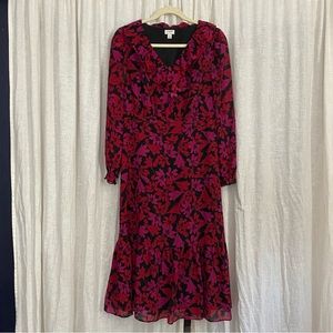 J. Crew Floral Midi Dress